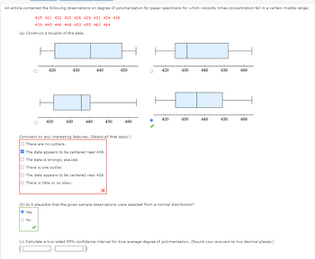 Answered: An article contained the following… | bartleby