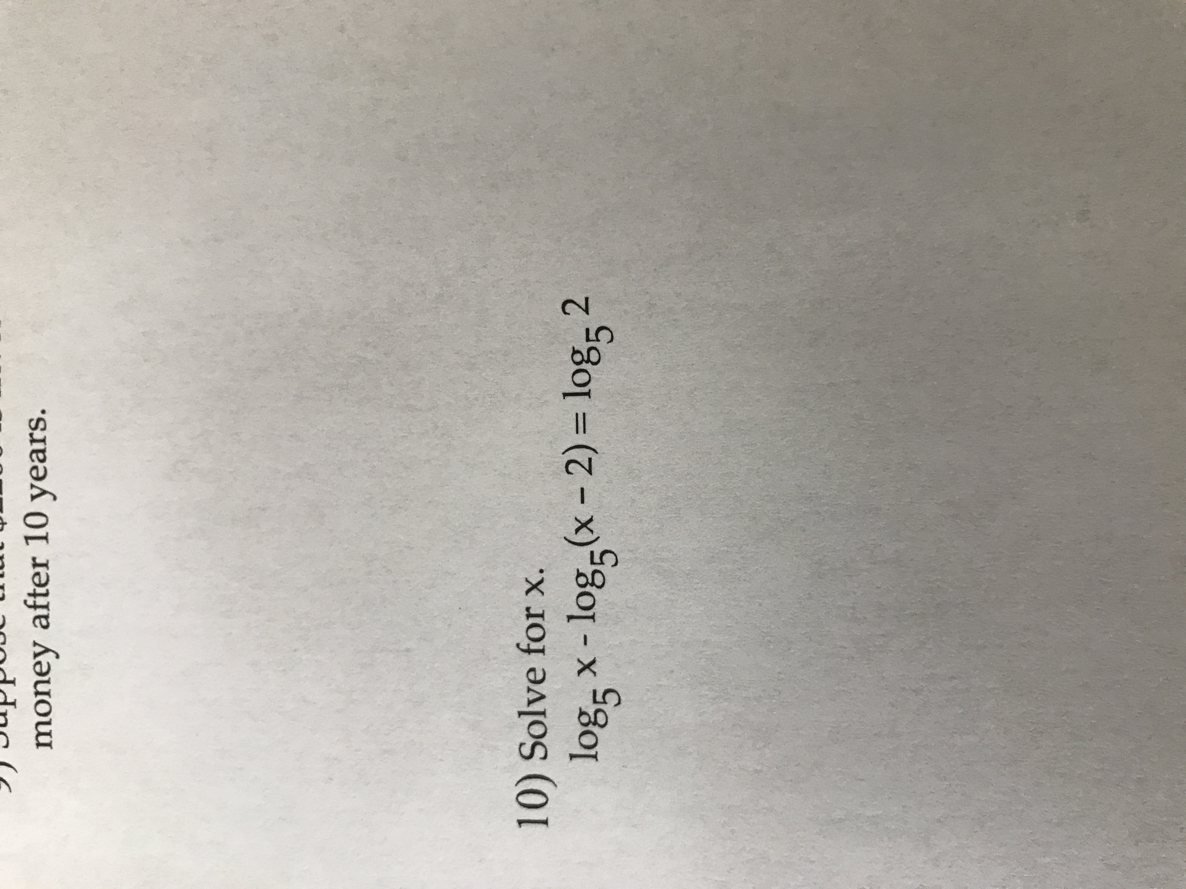 answered-10-solve-for-x-log5-x-log-x-2-bartleby