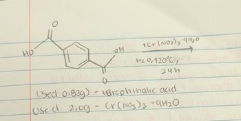 Но
LIGH
+ Cv (NO3)3 911₂0
ㅋ
HH₂0, 120°C32904
24h
ount B
Used 0.839) - terephthalic and
09
Used 2,0g - Cr (103) 3 9H₂0