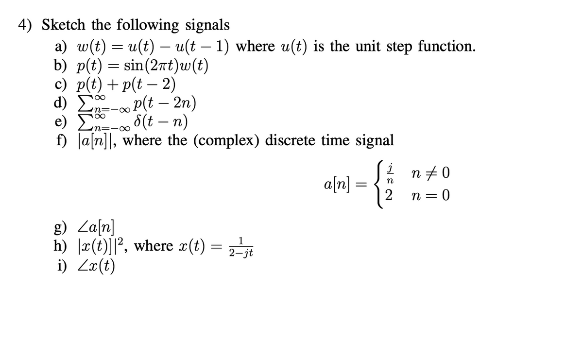 Help in sketching a CT signal with discontinuities - Signal Processing  Stack Exchange