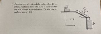 Answered: 2) Compute The Velocities Of The Bodies… | Bartleby