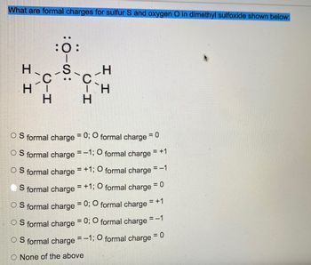 Answered: What are formal charges for sulfur S… | bartleby