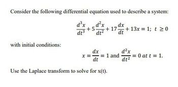 Answered: Consider the following differential… | bartleby