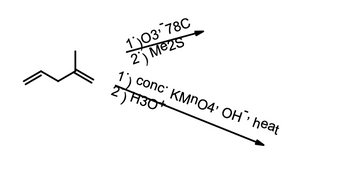 103, 78C
2) Me2s
conc' KMnO4' OH' heat
2) H30+