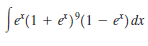 Je(1 + e')(1 – e') dx
