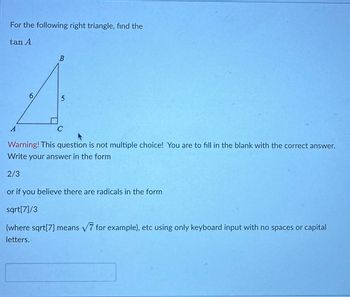 Answered: Use The Cofunction Theorem To Fill In… 