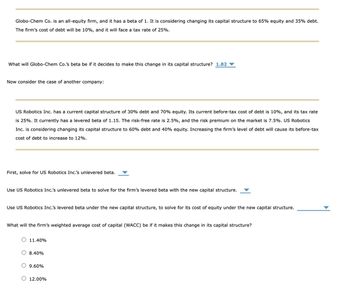 Answered: Globo-Chem Co. is an all-equity firm,… | bartleby