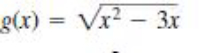 e(x) = Vr? – 3x
