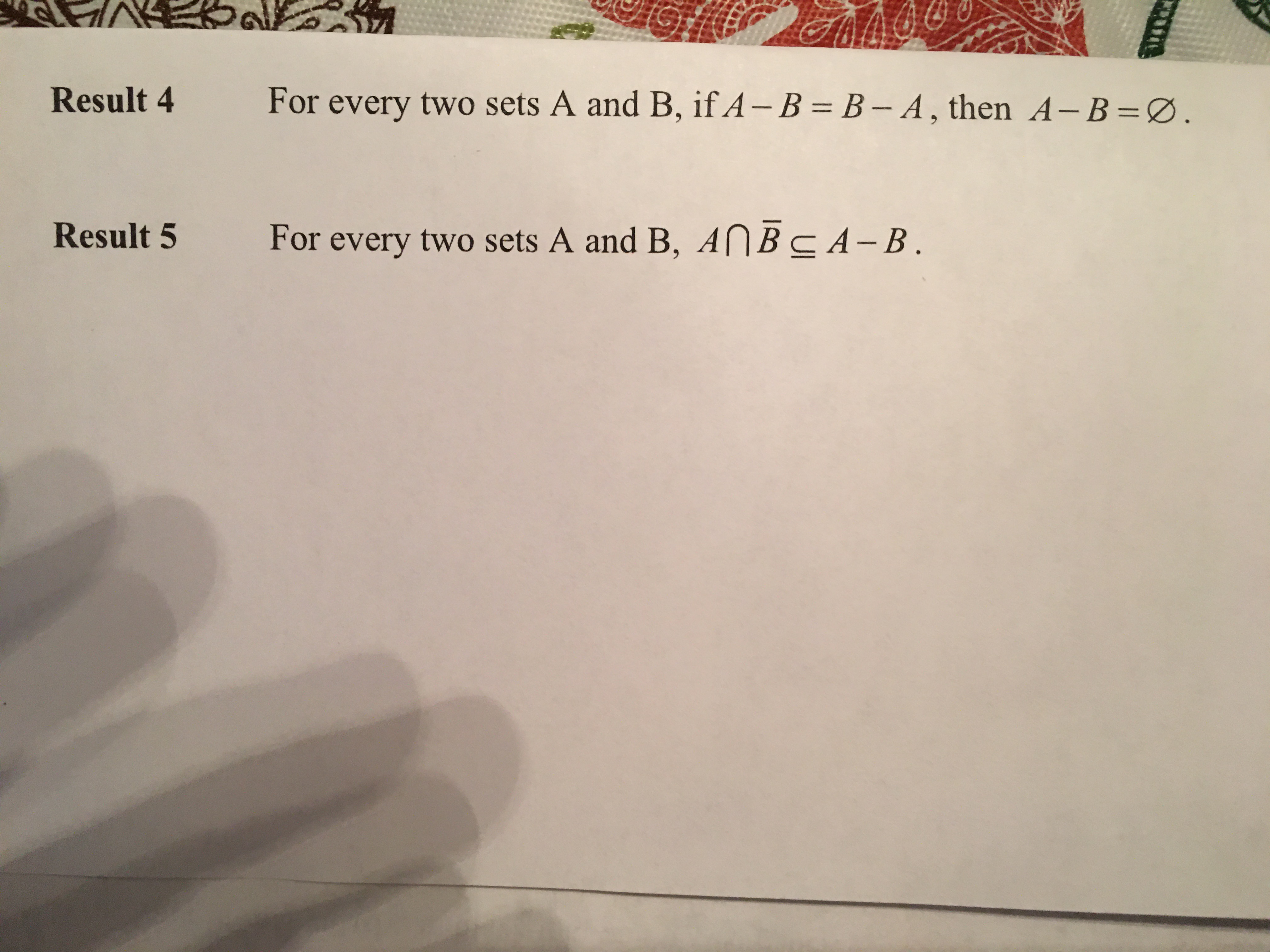 Answered: For Every Two Sets A And B, If A–B = B… | Bartleby