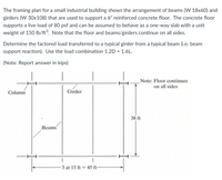 Answered: The framing plan for a small industrial… | bartleby
