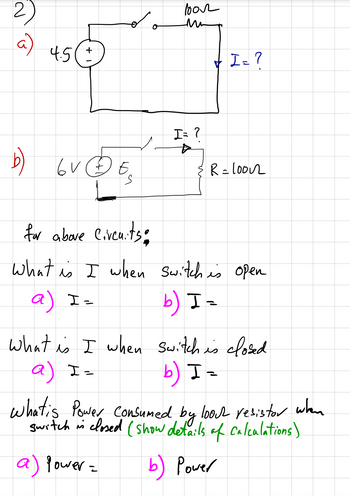 Answered: 2 A) 4.51 B) 6V @ 6₂ E + 0 1002 Mu I= ?… | Bartleby