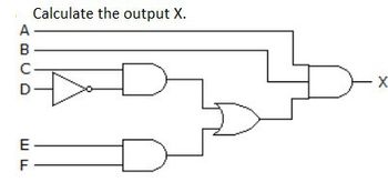 Answered: ABCD EF E Calculate the output X. D X | bartleby