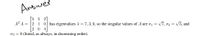 Answer
5
2 2
ATA
=
2 1 0 has eigenvalues λ = 7,3,0, so the singular values of A are σ₁ =
204
= 0 (listed, as always, in decreasing order).
03 =
√7,02 = = √/3, and