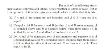 Answered: For Each Of The Following State- Ments… | Bartleby