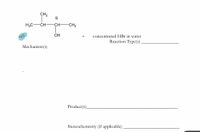 CH3
S
H3C-
CH-
CH
-CH3
ОН
+
concentrated HBr in water
Cc.
Reaction Type(s)
Mechanism(s)
Product(s).
Stereochemistry (if applicable)
