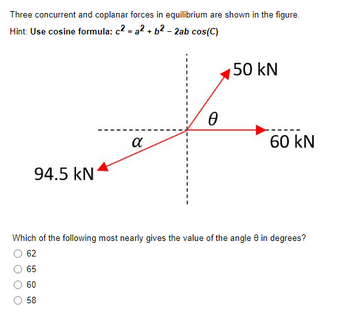 Answered: Three Concurrent And Coplanar Forces In… | Bartleby