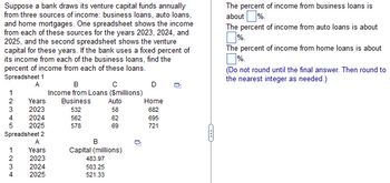 Answered: Suppose a bank draws its venture…