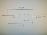 C1=5 F
A
C2=3 pF
C3= 6 pF
C4= 8 pF
Cs= 9 pF
C6- 15 pF
