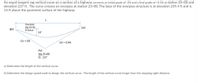 An equal-tangent sag vertical curve on a section of a highway connects an initial grade of -2% and a final grade of +3.5% at station 25+00 and
elevation 237 ft. The curve crosses an overpass at station 23+00. The base of the overpass structure is at elevation 259.4 ft and is
14 ft above the pavement surface of the highway.
L
Overpass
Sta 23+00
El 259.4'
EVC
BVC
14'
G1 =-2%
G2 =-3.5%
PVI
Sta 25+00
El. 237'
a) Determine the length of the vertical curve.
b) Determine the design speed used to design the vertical curve. The length of the vertical curve longer than the stopping sight distance.
