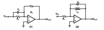 VINO
C₁
HH
R₁
R₂
(c)
-OV OUT
VIN
R₁
Hμ
+²2
rele
L₂
(d)
-OV OUT