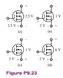 2.5 V +
(a)
2.5 V
1V
5V +6+
(c)
Figure P9.23
2 V
(b)
2V +
(d)
1 V
6 V