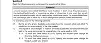 Question 5
Read the following scenario and answer the questions that follow.
Scenario 2
A recent research article entitled "Milk Manic" made headlines in South Africa. The article explains
the significant health benefits of consuming one glass of milk per day. In only seven days you will
become stronger and smarter, but milk supercharges your immune system. The scientist further found
that consuming a glass of milk a day as a cure for high blood pressure, anxiety and insomnia.
For scenario 2, answer the following questions:
By the aid of a graph, illustrate and explain how the research article will affect the
equilibrium price and quantity in the milk market.
The impact of price changes in related products (substitutes and complements) can
lead to the same outcome as the news article-the same result as (5.1).
5.2.1. To reach the same result as (5.1). Specify the required price change for
5.1.
5.2.
Cremora. Justify your answer.
5.2.2. To reach the same result as (5.1). Specify the required price change for
Nesquik. Justify your answer.
