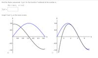 Find the Taylor polynomial T3(x) for the function f centered at the number a.
f(x) = cos x,
a = 1/2
T3(x) =
Graph f and T3 on the same screen.
y
y
1.0
1.0
0.5
0.5
X
0.5
1.0
1.5
2.0
2.5
3.0
1
2
3
4
-0.5
-0.5
-1.0
-1.0
