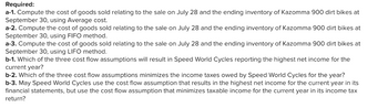 Answered: Speed World Cycles Sells… 