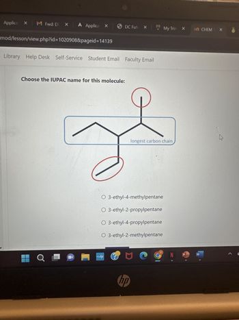 Answered: Choose the IUPAC name for this… | bartleby