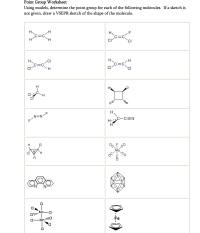 Answered: Point Group Worksheet Using models,… | bartleby