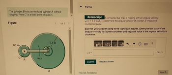 Answered: The Cylinder B Rolls On The Fixed… | Bartleby