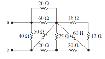 a
b
40 ΩΣ
20 Ω
60 Ω
50 Ω
20 Ω
ww
18 Ω
ww
{75 27
60 Ω
30 Ω
www
{12 Ω