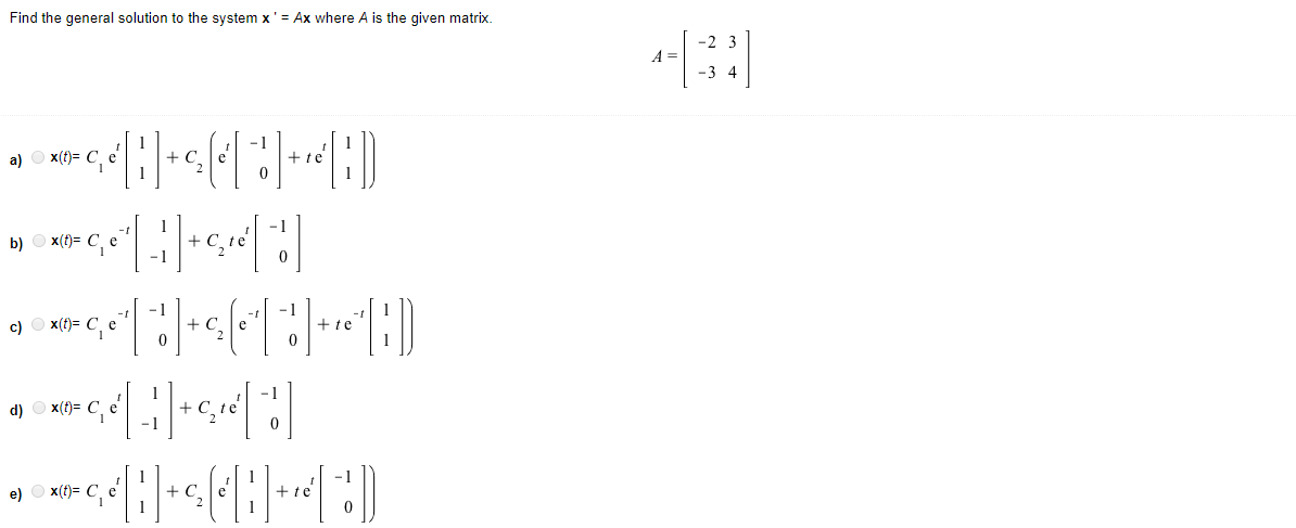 Answered: Find The General Solution To The System… | Bartleby