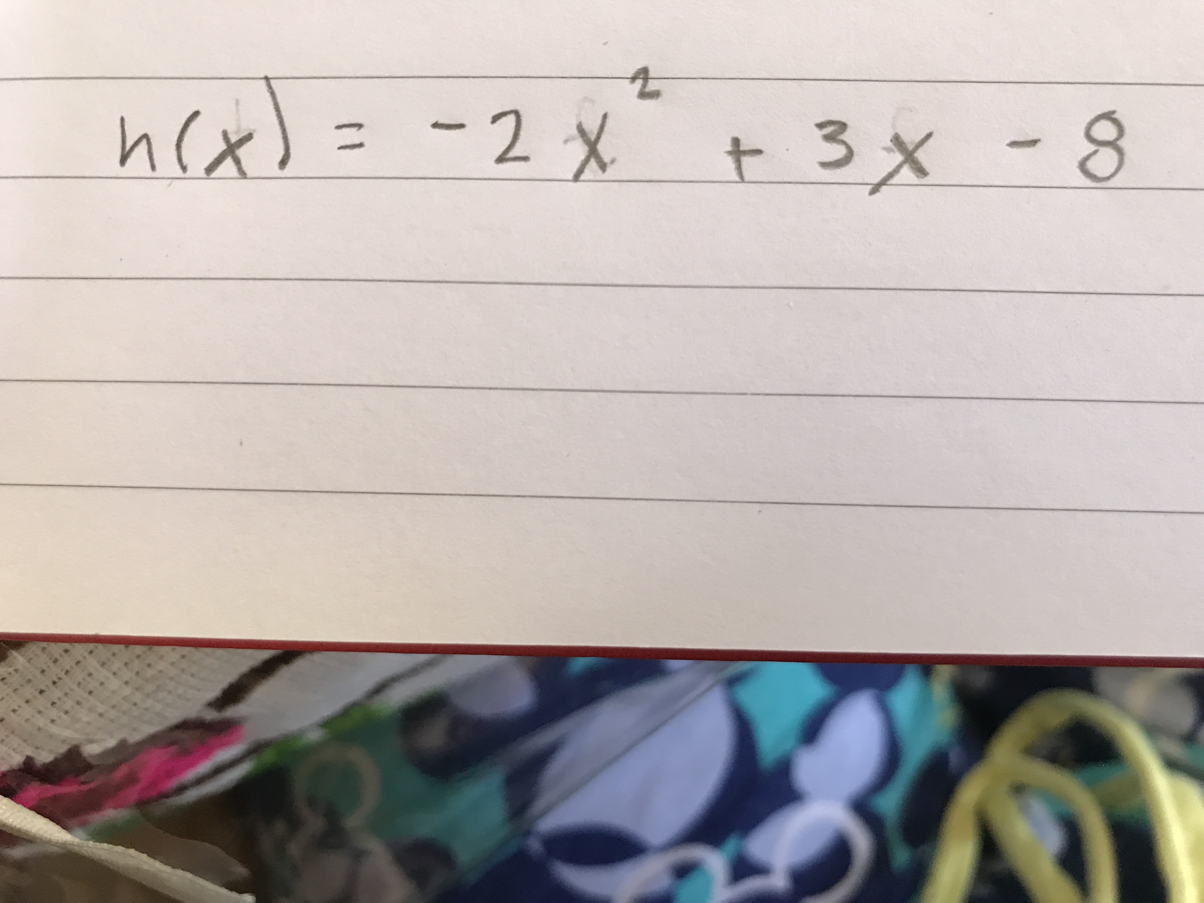 ncx) = -2 x + 3x-8
to
