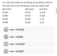 Answered: In A Reaction Where A And B Go To… | Bartleby