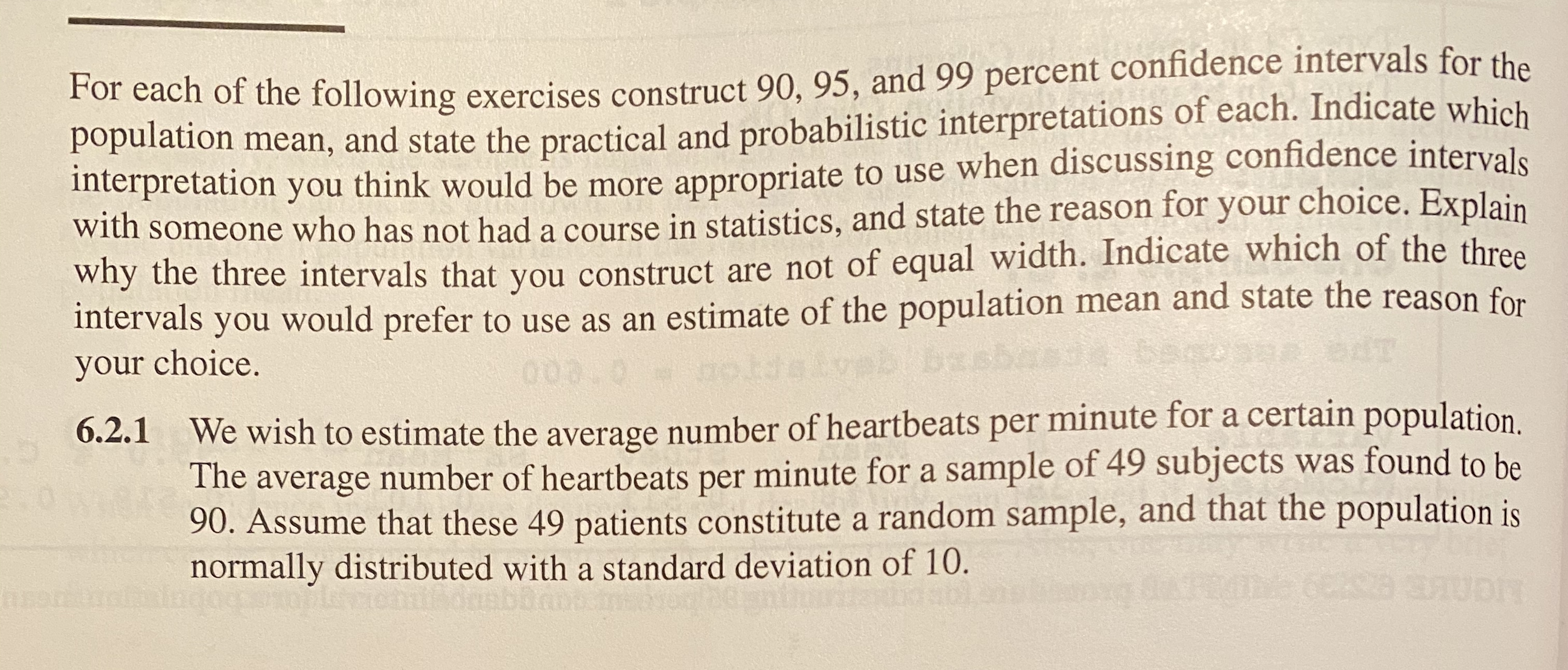 Answered: 6.2.2 We wish to estimate the mean… | bartleby