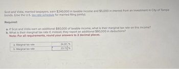 Answered: Scot And Vidia, Married Taxpayers, Earn… | Bartleby