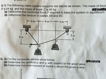 Answered: Q.1) The Following Cable System… | Bartleby