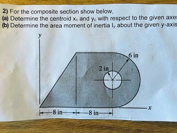 Answered: 2) For the composite section show… | bartleby