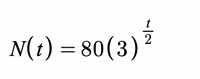 N(t) = 80(3)
