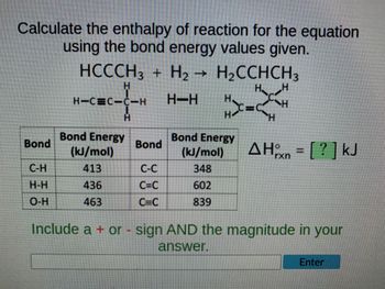 Answered Calculate the enthalpy of reaction for bartleby