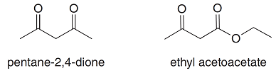 Answered: pentane-2,4-dione ethyl acetoacetate | bartleby