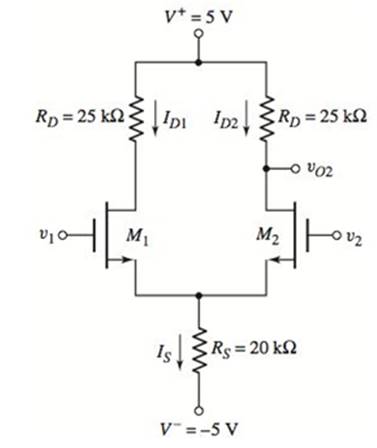 Microelectronics: Circuit Analysis and Design, Chapter 11, Problem 11.46P , additional homework tip  2