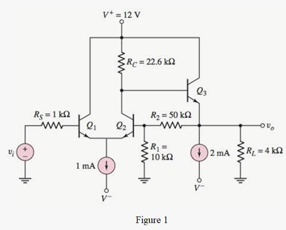 Microelectronics: Circuit Analysis and Design, Chapter 12, Problem 12.36P , additional homework tip  2