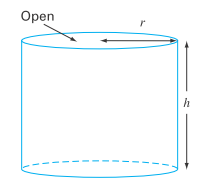 Chapter 16, Problem 1P, 16.1	Design the optimal cylindrical container (Fig. P16.1) that is open at one end and has walls of 
