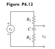 Chapter 6, Problem 6.12P, Obtain the model of the voltage vo , given the supply voltage vs , for the circuit shown in Figure 