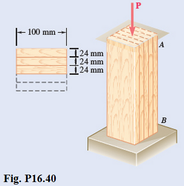 Chapter 16.2, Problem 40P, A glue-laminated column of 3-m effective length is to be made from boards of 24100-mm cross section. 