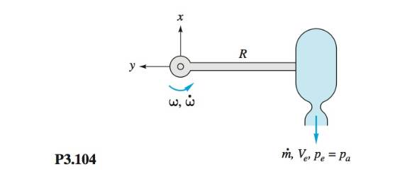 Chapter 3, Problem 3.104P, A rocket is attached to a rigid horizontal rod hinged at the origin as in Fig. P3.104. Its initial 