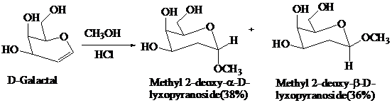 Chapter 24, Problem 36P, Methyl glycosides of 2-deoxy sugars have been prepared by the acid-catalyzed addition of methanol to 