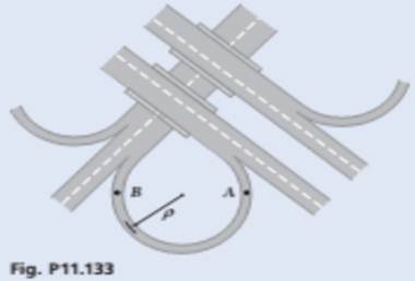 Chapter 11.5, Problem 11.133P, Determine the smallest radius that should be used for a highway if the normal component of the 